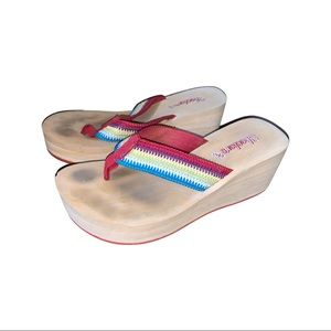 Skechers y2k retro platform flip flops sandals 9